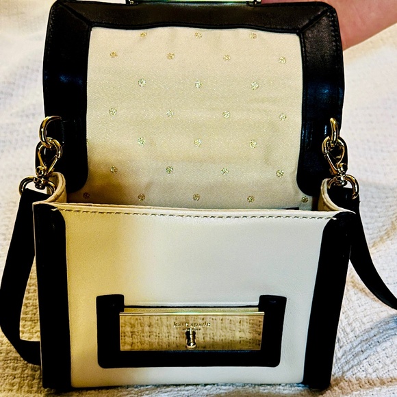 Kate Spade, Black & White, Small Crossbody Bag - Picture 2 of 7